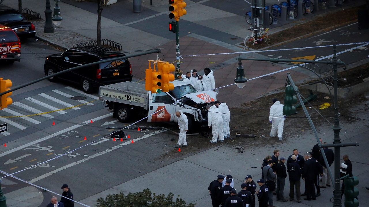   Police investigating the vehicle allegedly used in the attack  