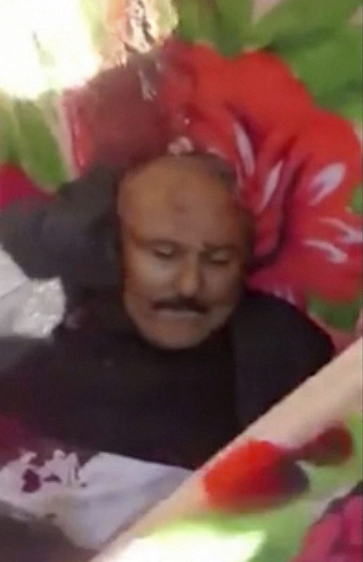   Ex-president Saleh dead after switching sides in Yemen's civil war  

 Veteran former president Ali Abdullah Saleh was killed in a roadside attack on Monday after switching sides in Yemen’s civil war, abandoning his Iran-aligned Houthi allies in favour of a Saudi-led coalition, foes and supporters said. Analysts told Reuters Saleh’s death would be a huge moral boost for the Houthis and a serious blow to the Saudi-led coalition that intervened in the conflict to try to restore the internationally recognised government of President Abd-Rabbu Mansour Hadi. 

  Yemen:  This image made from militant video via Ansar Allah media a Houthi group’s media arm, purports to show the lifeless body of Ali Abdullah Saleh, Yemen's former president  on Monday. Yemeni rebels killed their erstwhile ally Saleh, the country’s former president and strongman, as their forces battled for control of the capital, Sanaa, officials said. The collapse of their alliance throws Yemen’s nearly three-year-old civil war into unpredictable new chaos. AP 