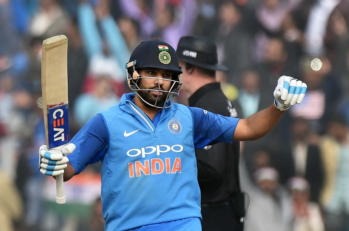   Rohit Sharma smashes third ODI double ton in India's big win  

 Opener Rohit Sharma smashed his third one-day international double century to set up India’s comprehensive 141-run win against Sri Lanka in the second match of the series at Mohali on Wednesday. Leading the hosts in the absence of rested skipper Virat Kohli, Rohit laid waste to the Sri Lankan bowling with an unbeaten 208 off 153 deliveries to help India post 392 for four in their 50 overs. 

   Mohali:  Indian captain Rohit Sharma celebrates his double-century during the second ODI cricket match against Sri Lanka in Mohali, on Wednesday. Sharma becomes the first batsman in the world to hit three ODI double hundreds. PTI  
