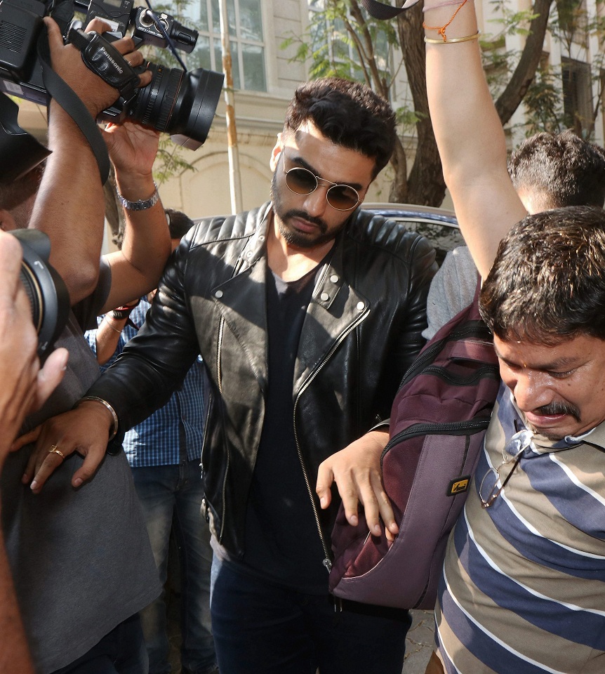    Bollywood actor Arjun Kapoor arrives at the residence of Anil Kapoor following the death of the actress Sridevi Kapoor. PTI   