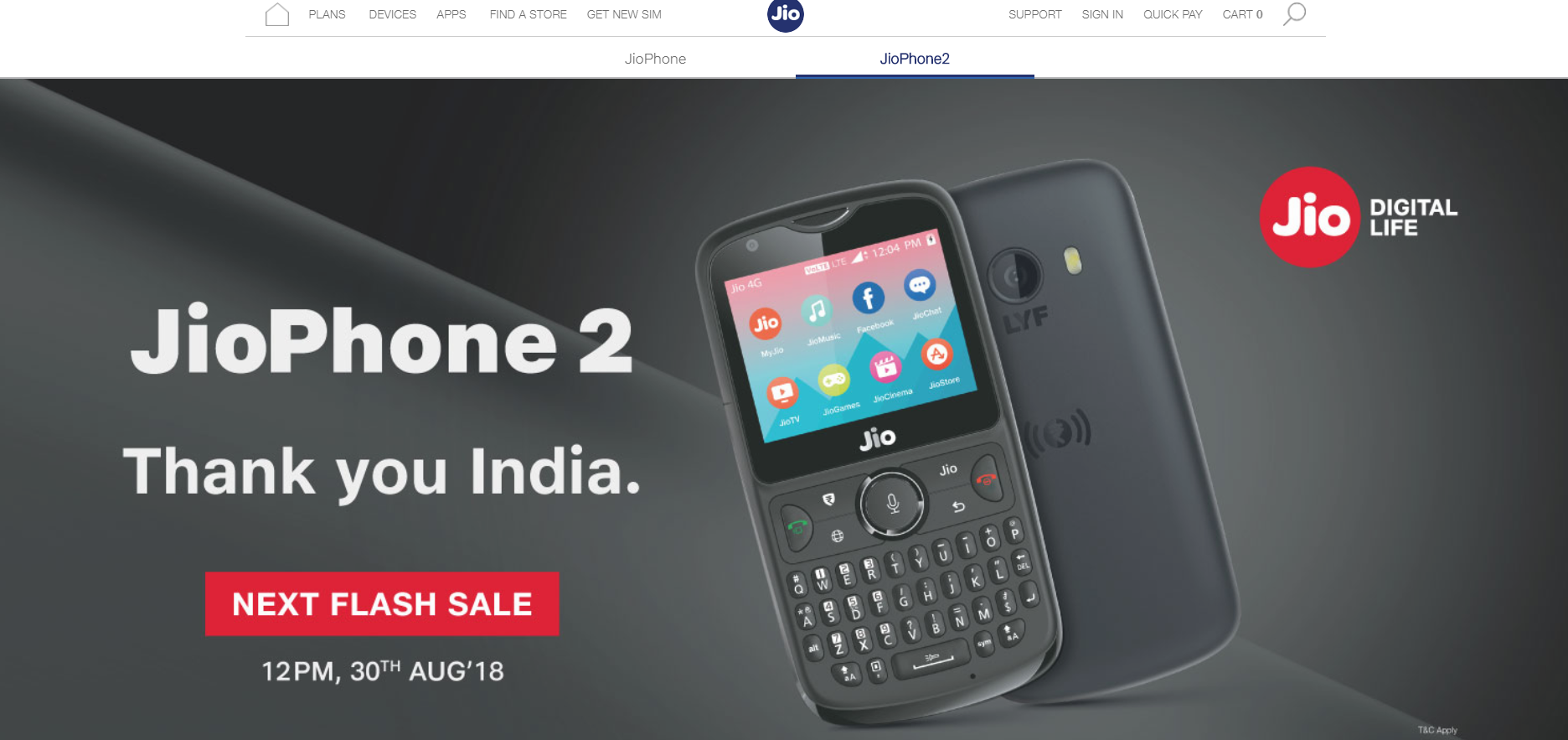 jio phone out of stock