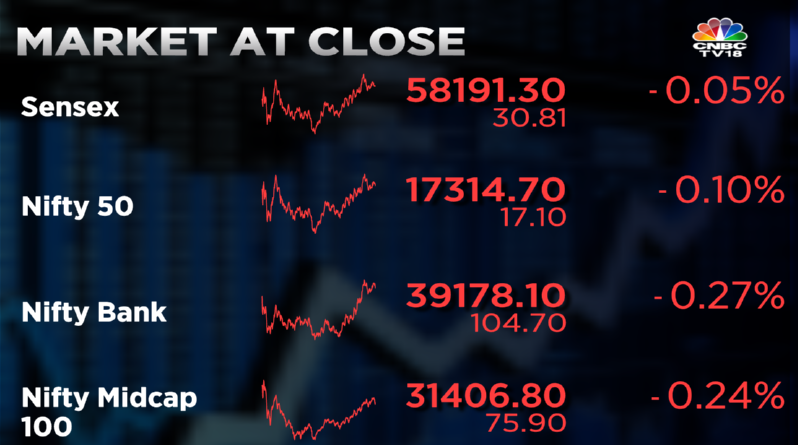 Stock Market Highlights: Sensex ends 31 pts lower and Nifty at 17,315 as market recovers most of day's losses — rupee ends below 82 for first time ever