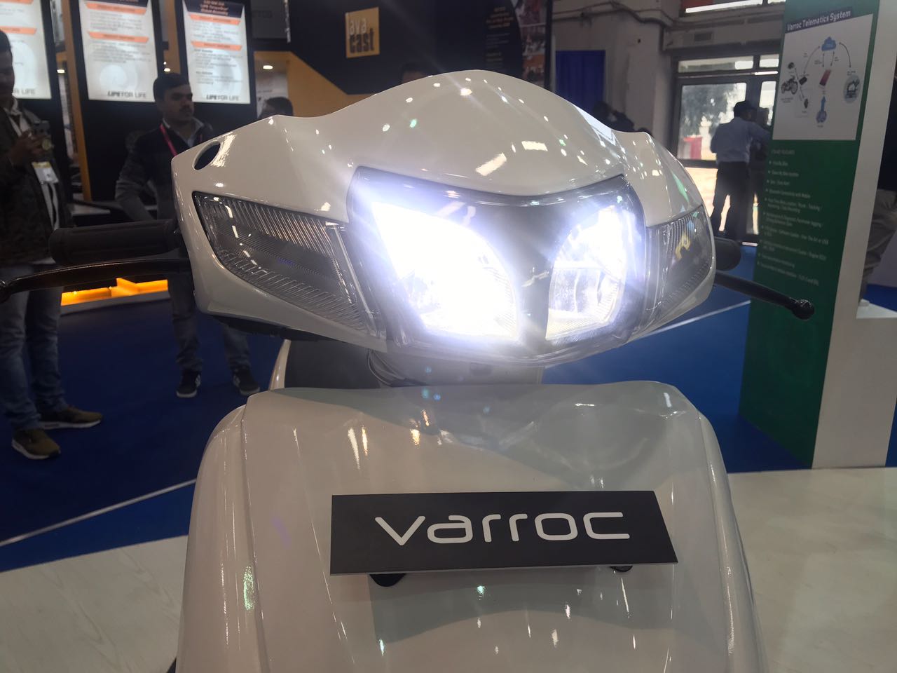 <p>Varroc Group is into telematics and illuminations. What you see here is an all-LED lights setup on the Honda Activa</p>