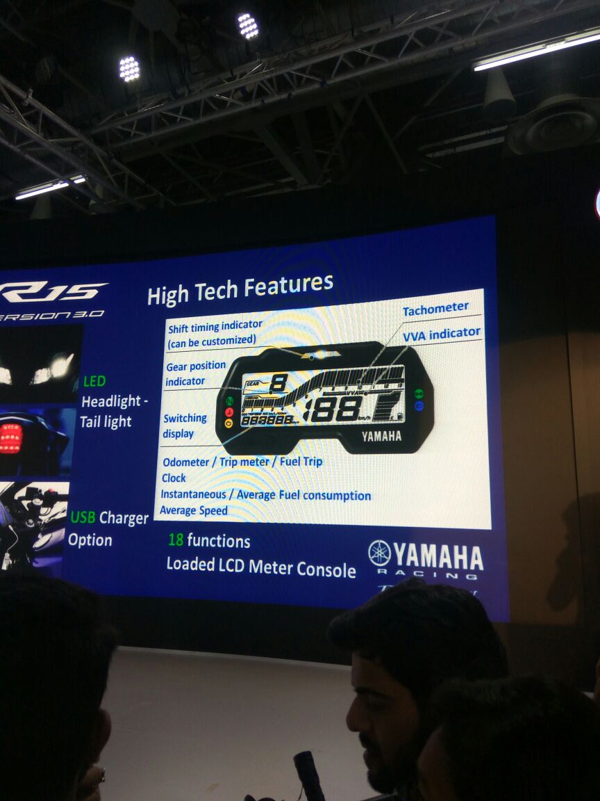 <p>Here are the features of the Yamaha&nbsp;R15&nbsp;V3-&nbsp;</p>