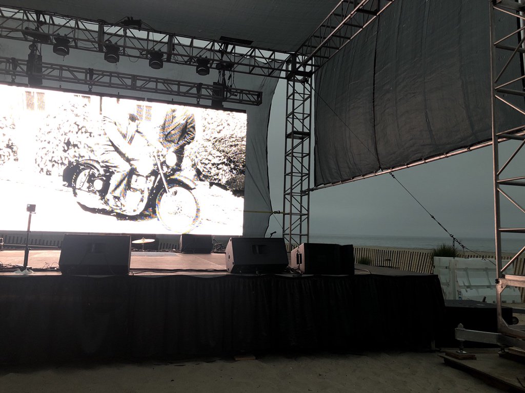 <p>The Royal Enfield global launch is starting now at a beach side event in California! Looks great!</p>