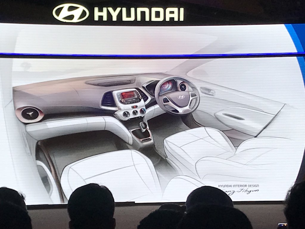 <p>Here&#39;s a sketch of the dashboard. The large round AC vents on either side are meant to be a distinctive design highlight&nbsp;</p>