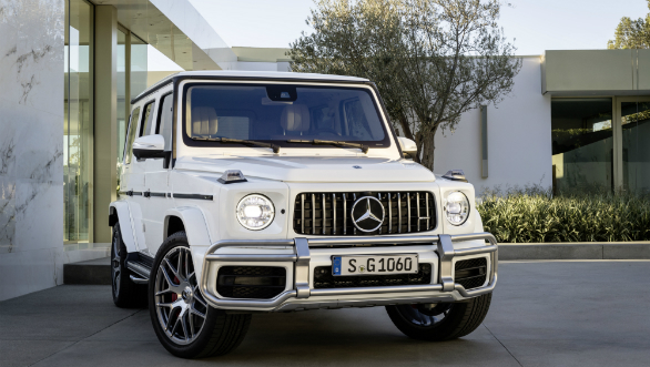 <p>The G 63 comes with AMG-specific trim like an AMG-specific front apron and Panamerica radiator trim, new AMG specific side skirts, 20-inch (optional 22-inch) AMG wheels and beefed up wheel arches. The brakes with red callipers and chromed side-mounted exhaust pipes complete the look.</p>