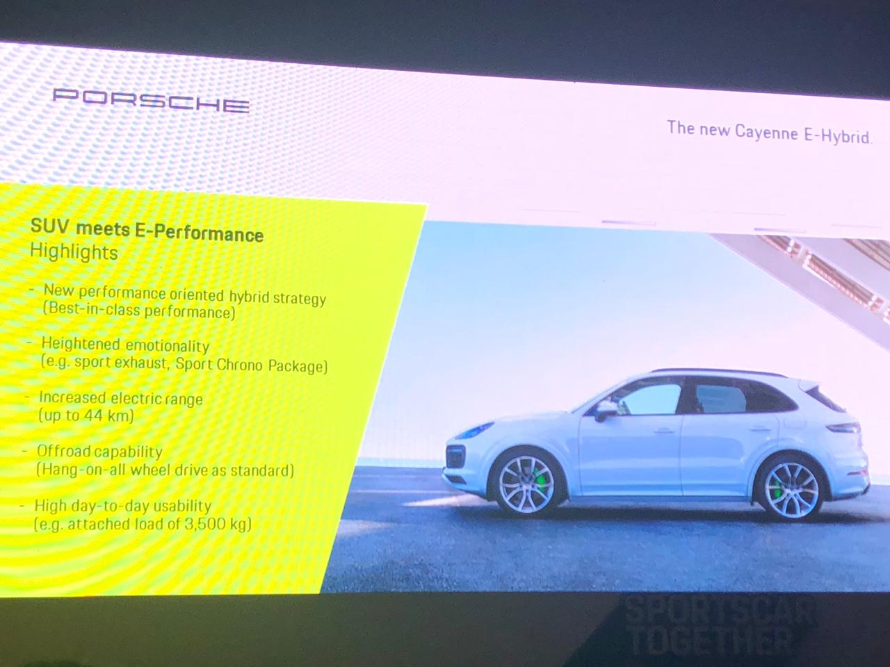 <p>Here are the details on features and specs of the Porsche Cayenne E-Hybrid</p>