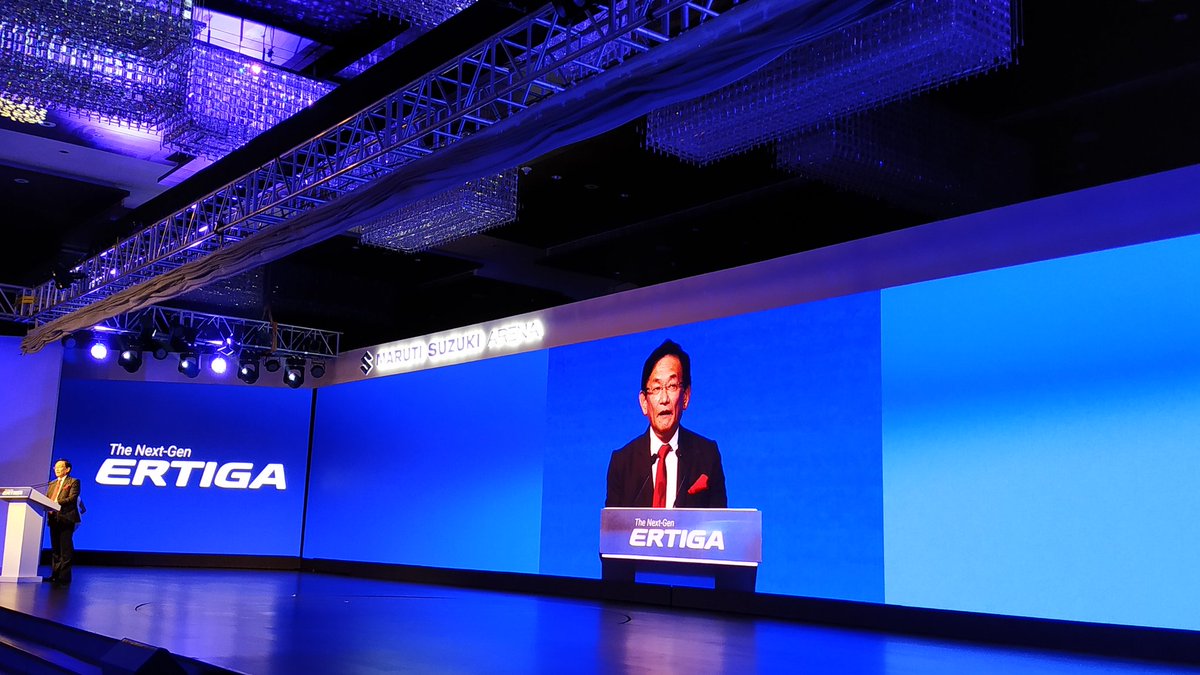 <p>Maruti&nbsp;suzuki MD Kenichi Auykawa is on stage to begin the proceedings at the launch event in Delhi.</p>