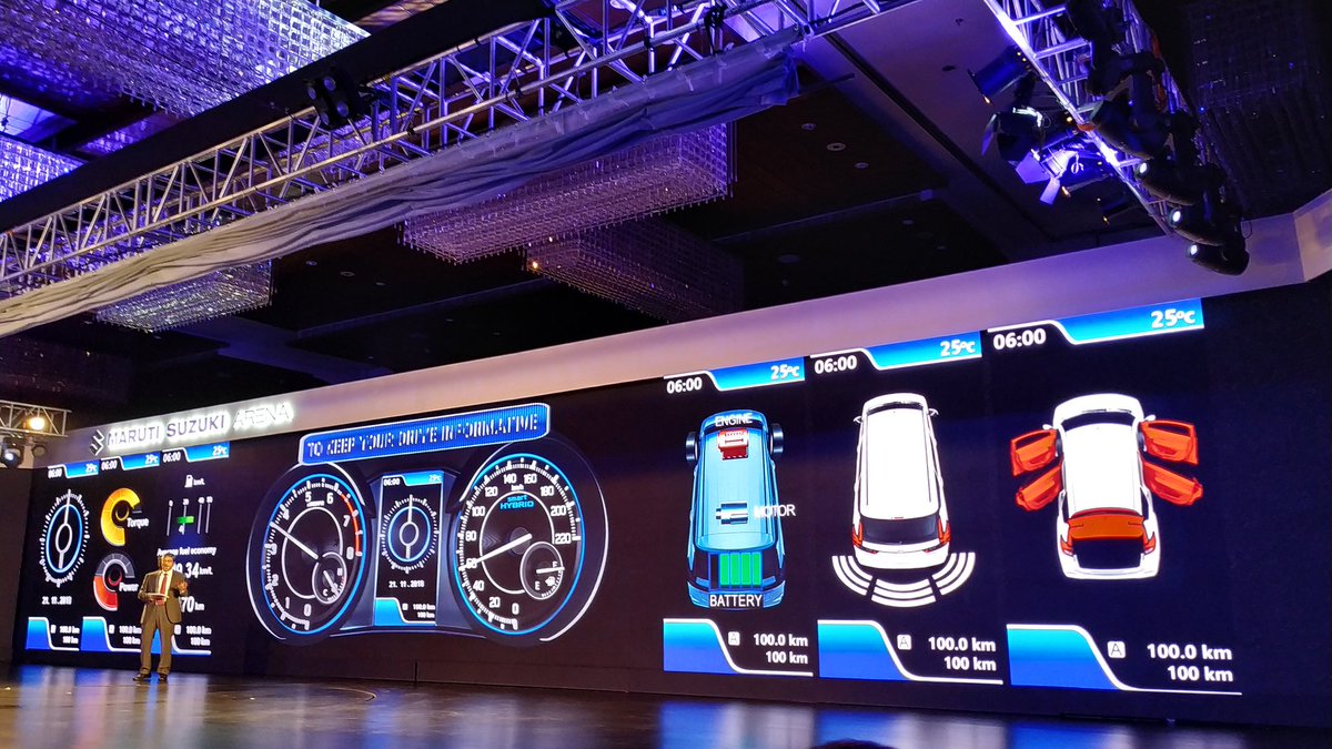 <p>The new instrument cluster has a colour display like the one in the Baleno</p>