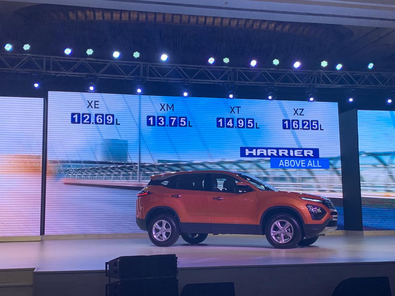 <p>Prices are out! The Tata Harrier has been launched at prices starting at Rs 12.69 lakh, going up to Rs 16.25 lakh, ex-showroom.</p>