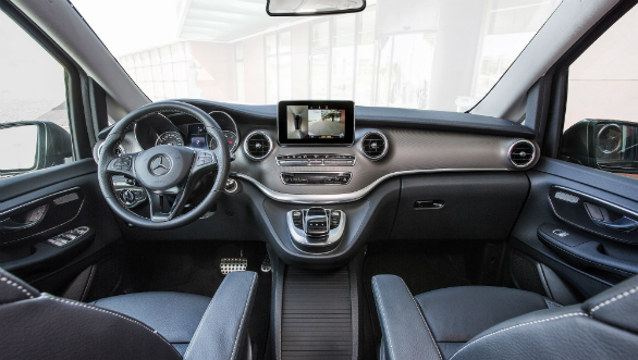 <p>Interiors are typical Mercedes-Benz, with leather, wood and metal trim. A floating non-touch infotainment screen is controlled via the MB COMAND touch dial interface on the centre stack.&nbsp;</p>