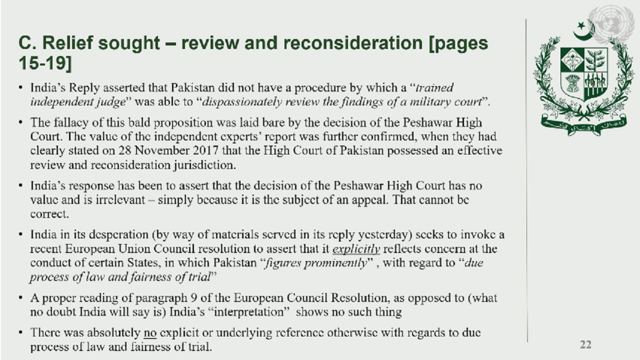  Lawyer KhawarQureshi responds to India's questioning of Pakistan's military courts. 