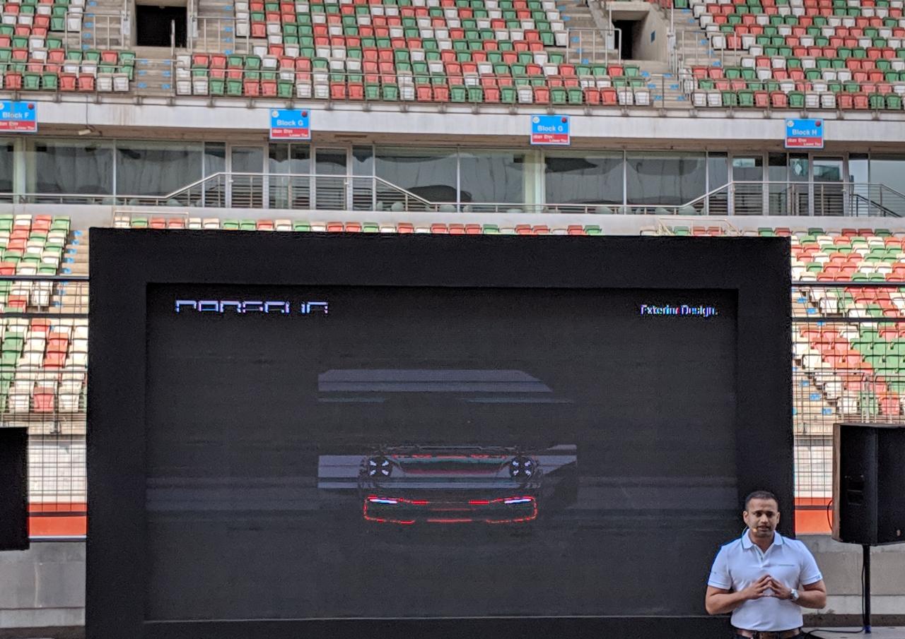 <p>Pavan Shetty, director of Porsche India, introduces the model series 992 of the 911</p>