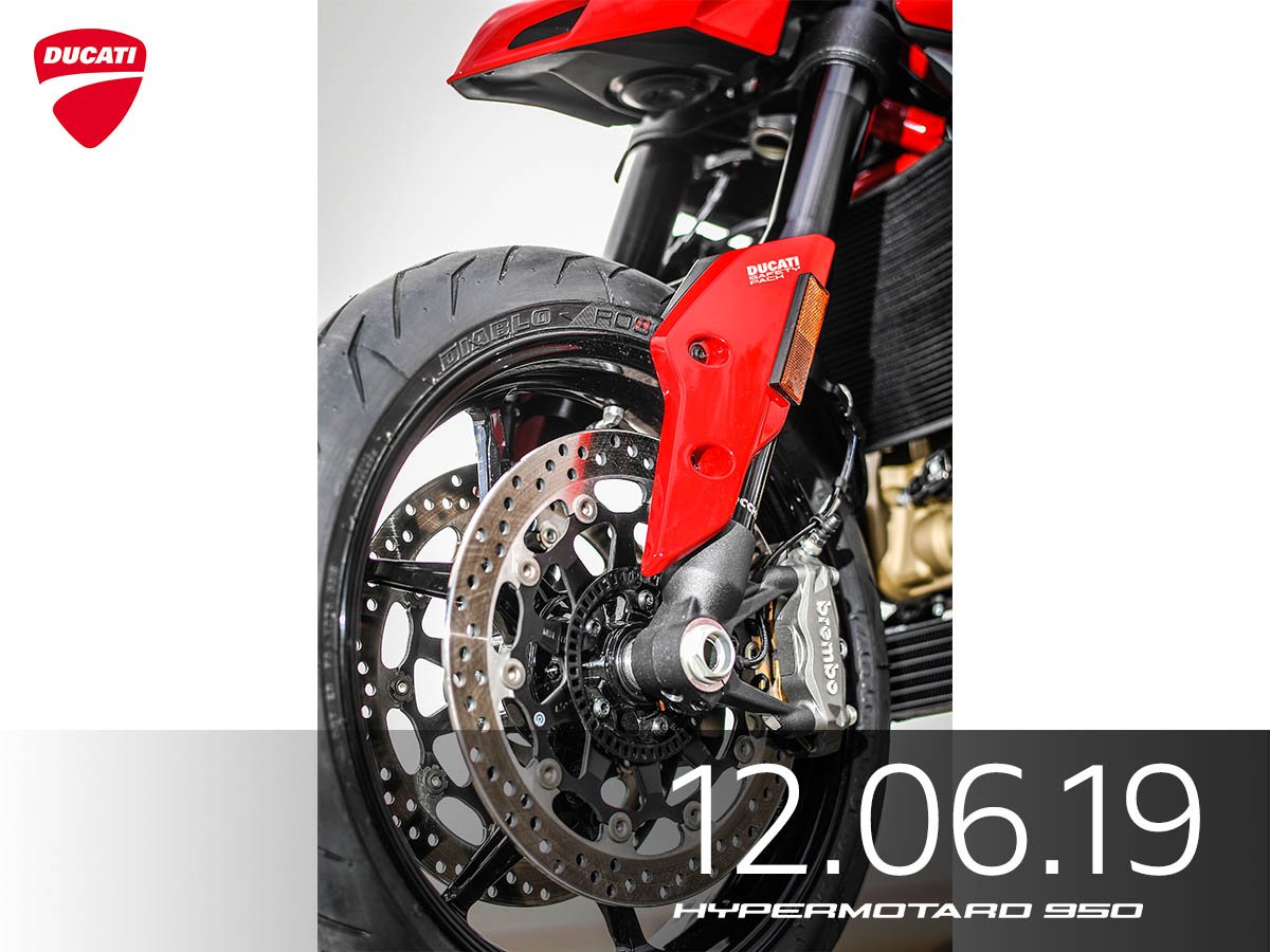 <p>The new Hyper gets a new fully adjustable Marzocchi fork with 170mm wheel travel. The front brakes feature 2 monobloc, radially mounted 4-piston Brembo M4.32 calipers, operated by a new master cylinder with an adjustable 5-position lever.</p>