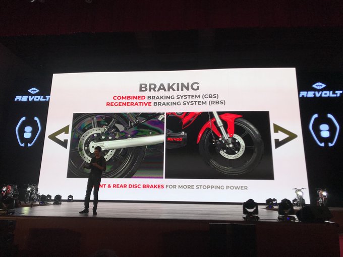<p>The bike also featured combined braking and regenerative braking.</p>