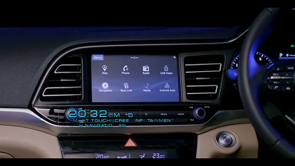 <p>The car gets an eight-inch touch-operated infotainment system with an eight speaker&nbsp;infinity sound system</p>