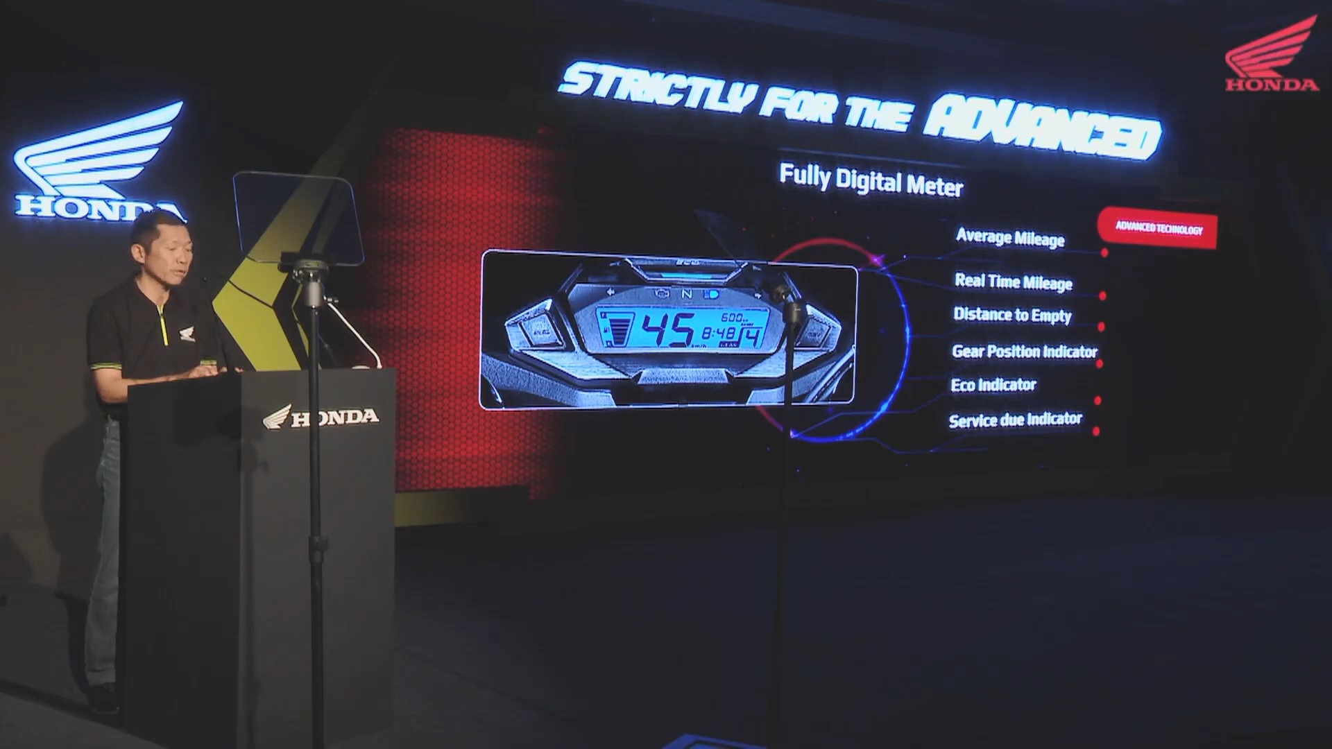 <p>The all-digital instrument cluster shows average mileage, realtime mileage, distance to empty,&nbsp; gear position indicator, and service due indicator. Which is a first-in-segment feature.</p>

