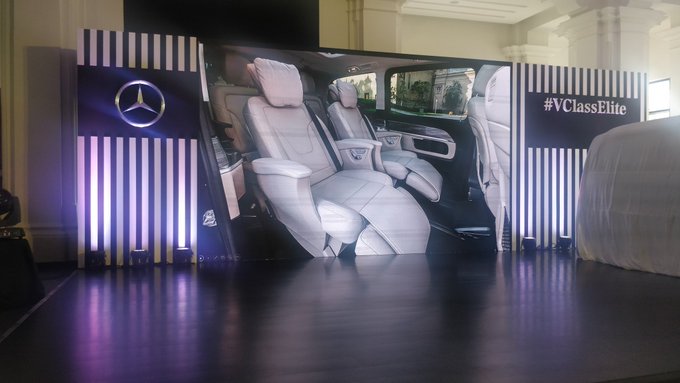 <p>The V-Class Elite&#39;s highlight is the middle row seats with reclining, massaging, heating and cooling functions</p>