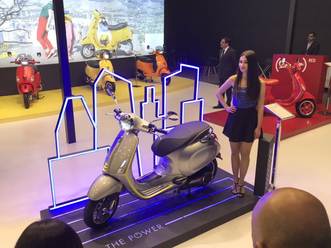 <p><strong>Piaggio&nbsp;Group,&nbsp;Aprilia&nbsp;Scooters:</strong></p>

<p>And now to the second showcase, the&nbsp;Vespa&nbsp;Elettrica&nbsp;at the&nbsp;Piaggio&nbsp;pavilion.</p>