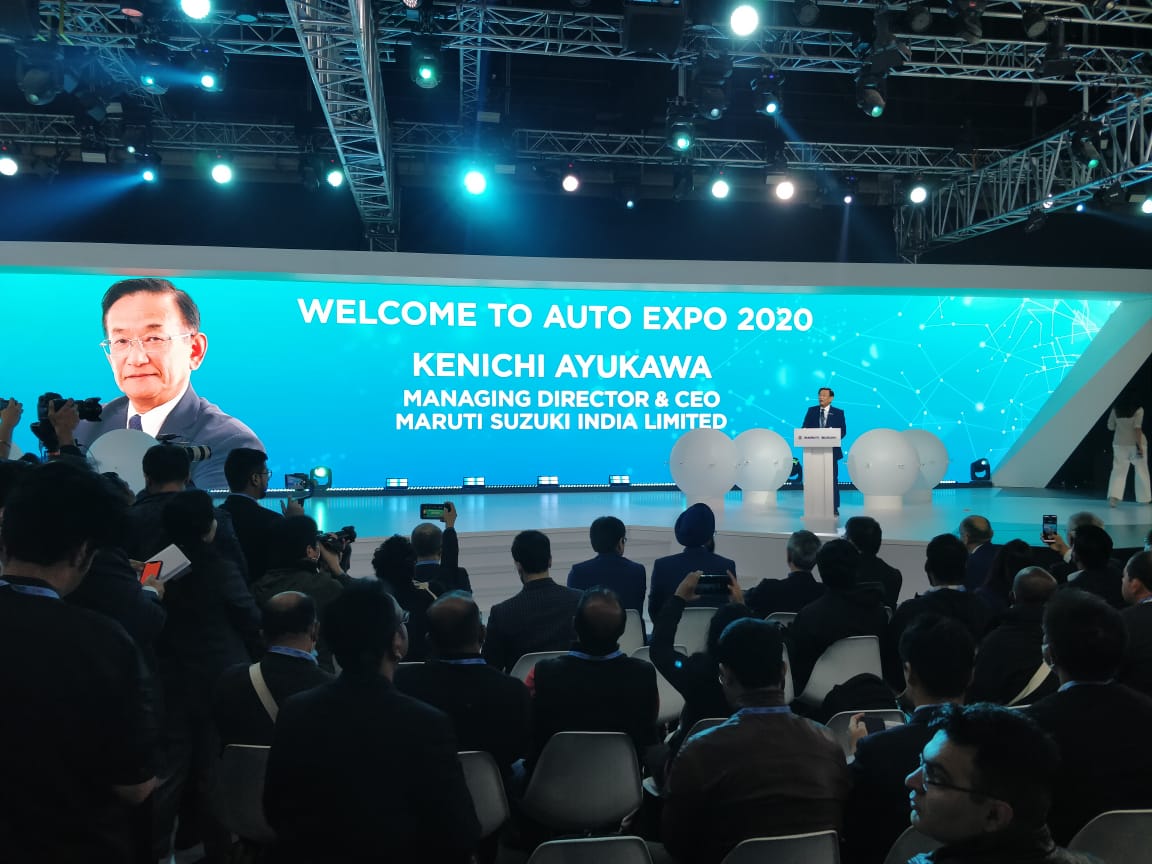 <p>Kenichi Ayukawa, Managing Director and CEO, Maruti Suzuki India, takes the stage.</p>