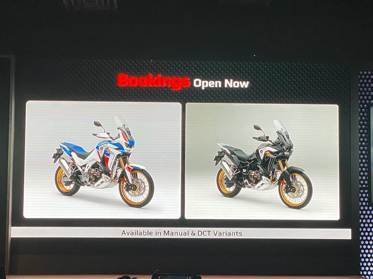 <p>The 2020 Honda Africa Twin&nbsp;will be offered in two colours. Will be sold in MT and DCT variants. Deliveries to begin in May 2020.</p>
