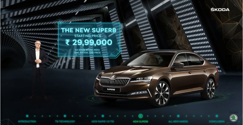 <p>The Skoda Superb faclift Sportline is priced at RS 29.99 lakh. The L and L trim costs Rs 32.99 lakh, ex showroom</p>