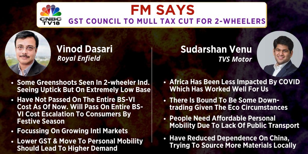 GST Council to mull tax cut for 2-wheelers | Sudarshan Venu of TVS Motors says GST rate cut is imperative but clarification is need of the hour. Lower GST will help entire auto supply chain. GST Council to mull tax cut for 2-wheelers | Sudarshan Venu of TVS Motors says GST rate cut is imperative but clarification is need of the hour. Lower GST will help entire auto supply chain.