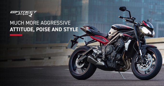 <p>The Street Triple R gets new twin LED headlights, more&nbsp;contemporary bodywork and a graphics updates. also present is new silencer styling, new-mirrors, and a fresh choice of colour schemes.&nbsp;</p>