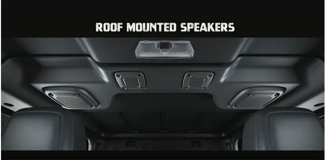 <p>The Thar also comes with a unique display for offroad progress, roof-mounted speakers and a new intrument cluster&nbsp;</p>