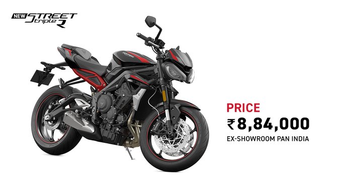<p>The Street Triple R has been launched at ₹8,84,000 Ex-Showroom Pan India. Bookings are now open.</p>