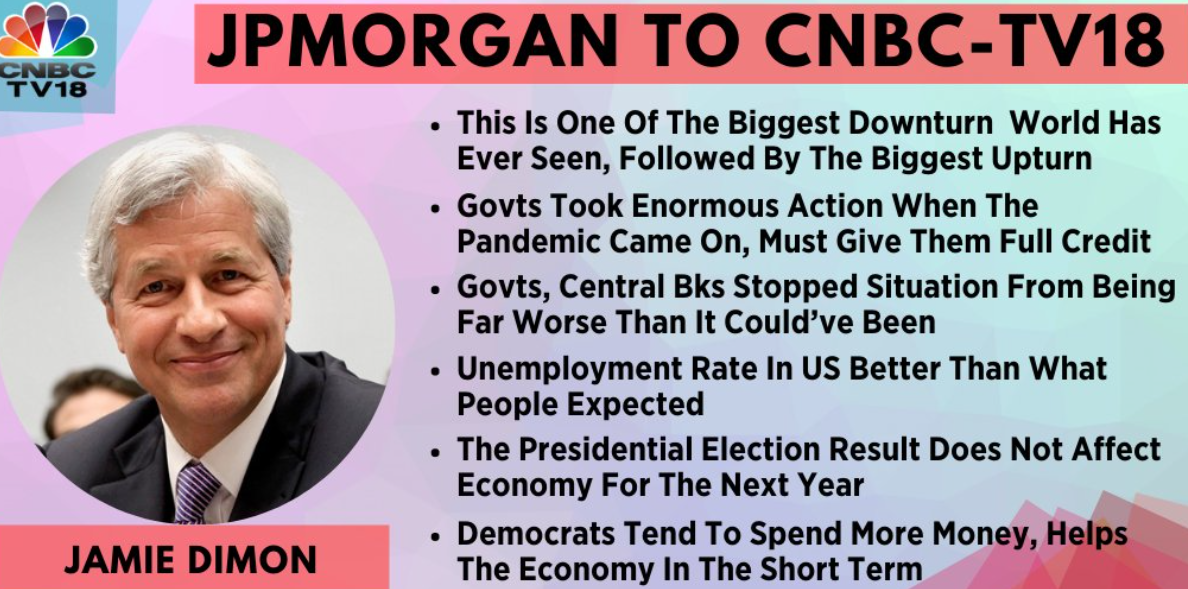  JPMorgan chief Jamie Dimon says we need to be very careful about taxation 