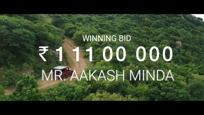 <p>The first ever production spec Mahindra Thar sold for a massive Rs 1.11 crore at the auction. Proceeds go to charity, with Mahindra doubling the amount.</p>
