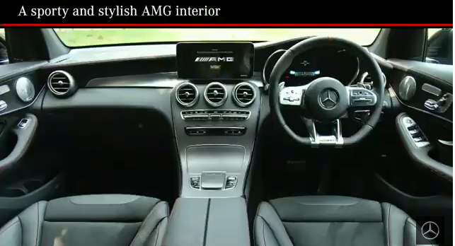 <p>The Interiors have been upgraded too with AMG steering wheel and graphics</p>