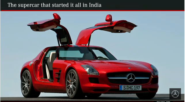 <p>The Mercedes SLS AMG launched in 2009 was the first AMG for India&nbsp;</p>