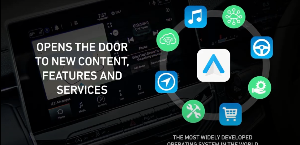 <p>The infotainmant is equipped with wireless Android Auto/Apple Carplay with customisable widgets on the main screen and 5 different views on the instrumentation</p>