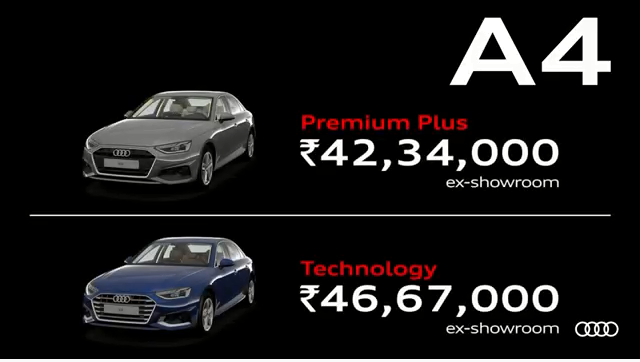 <p>Prices are out!. The new Audi A4 is priced from Rs 42.34 lakh, ex-showroom</p>