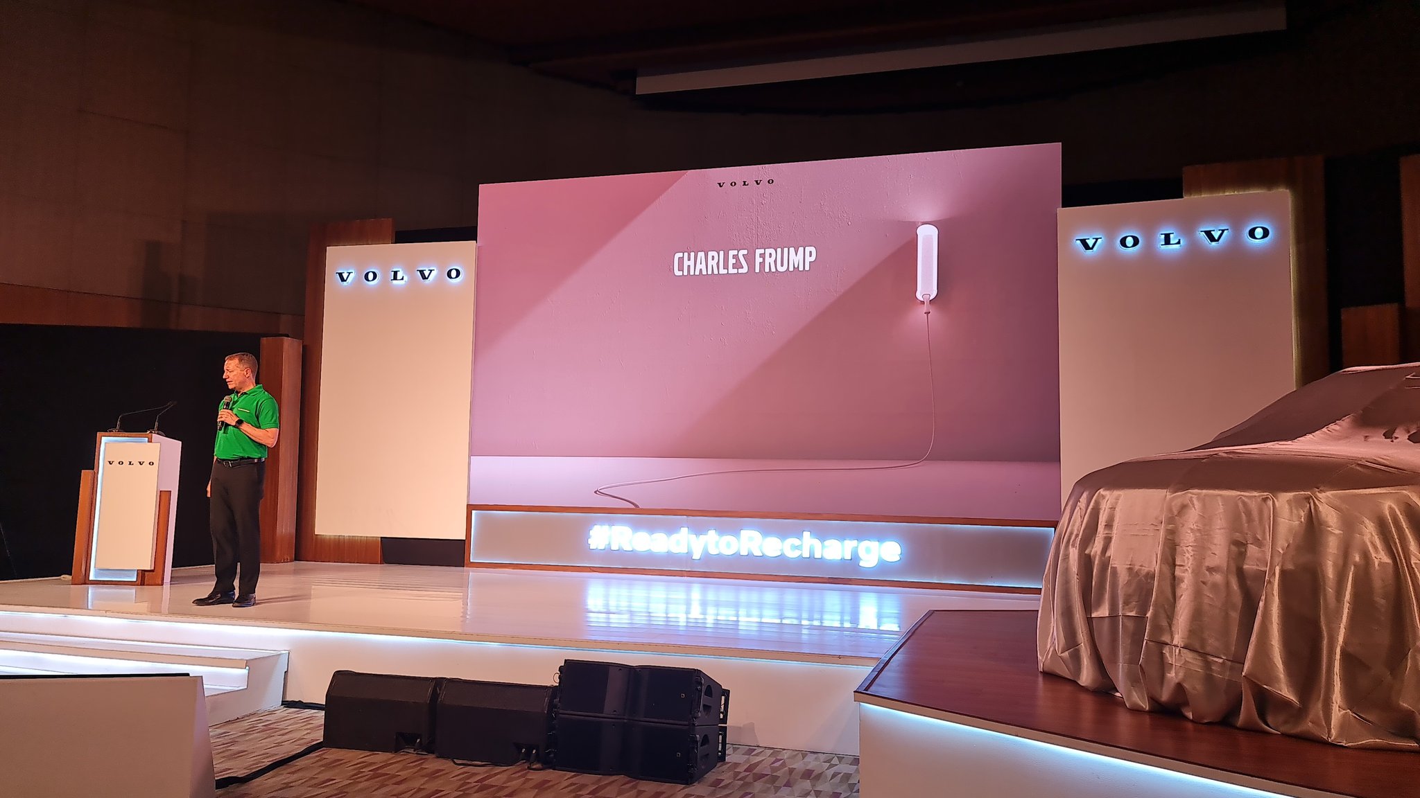 Charles Frump, the former MD of Volvo India takes to the stage to introduce Volvo India's plan for India.