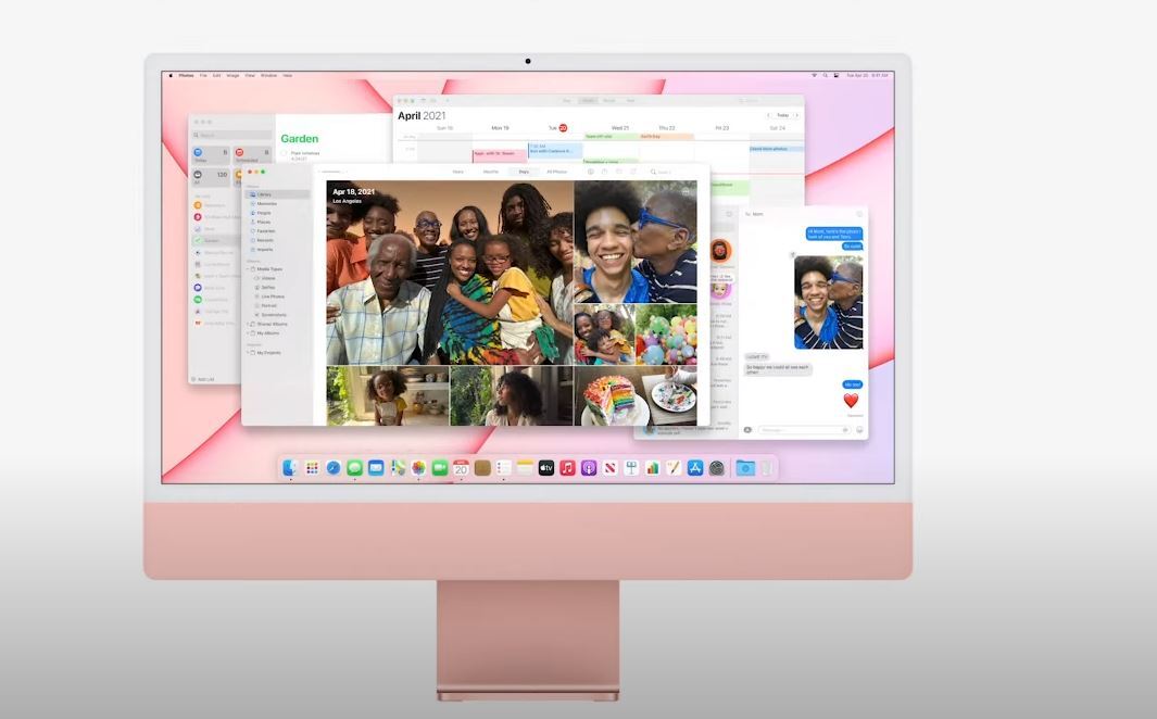  The new iMac can also run iPhone and iPad apps because its based on the same architecture. Comes with 4 USB-C ports, two of which are thunderbolt and the power adapter also doubles as an ethernet port. The new keyboard supports Touch ID and supports payments as well as fast user switching. 
