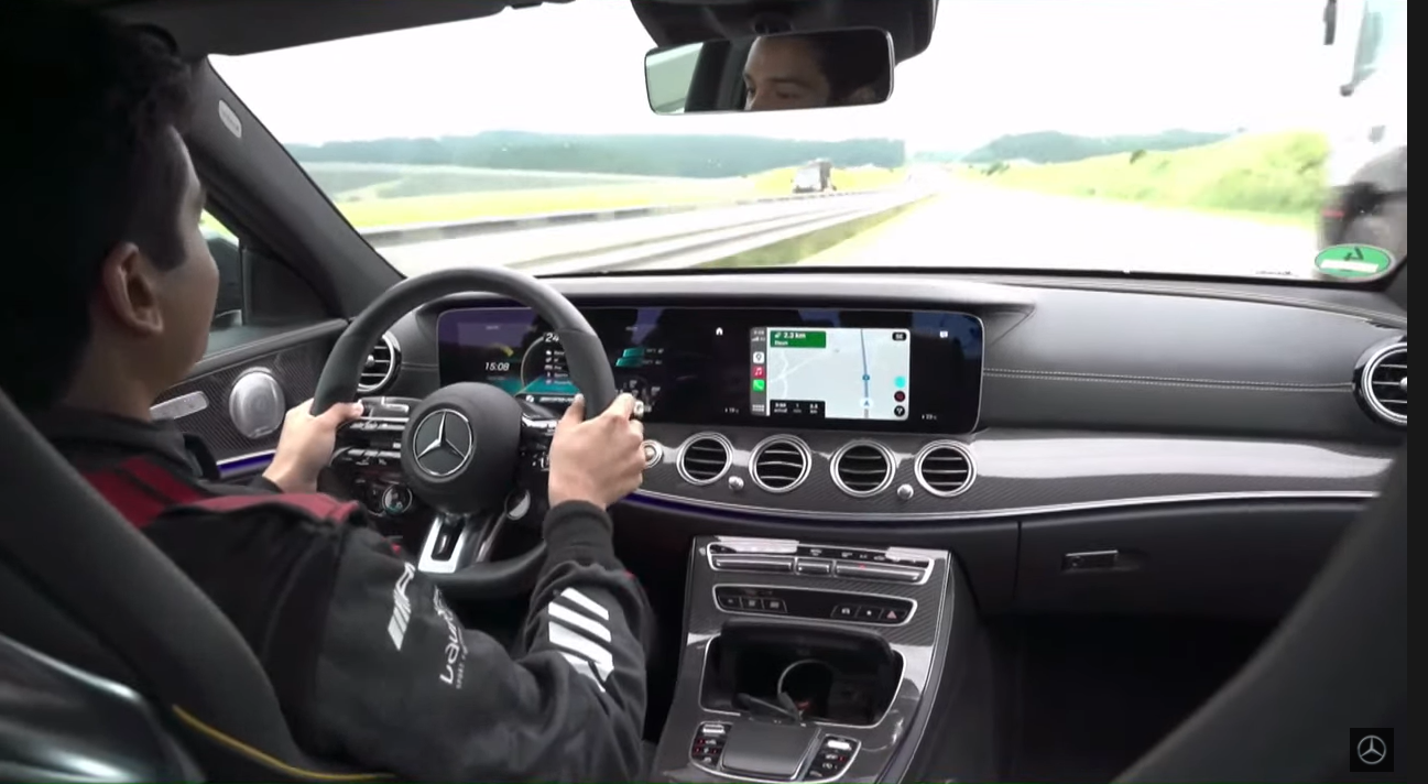 <p>Here&#39;s Arjun Maini reaching 300 kmph in the Mercedes-AMG E63 S on an unrestricted stretch of the German autobahn</p>