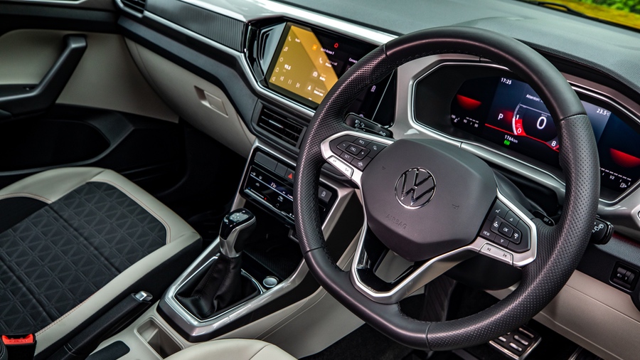 <p>Notable features on the inside of the Volkswagen Taigun should be Type-C USB charging, connected-car features, a single-pane sunroof, climate control, ventilated front seats, up to 17-inch alloy wheels and large amounts of interior storage.&nbsp;Other than this, there are six airbags, TPMS, hill-hold function, rear parking camera, front parking sensors and ISOFIX child seat mounts.</p>