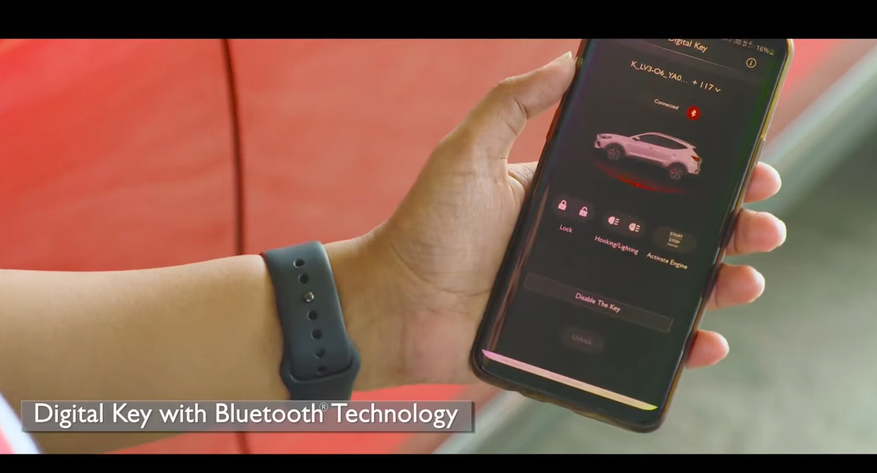 <p>Another new feature is the digital key that can unlock and start the car via bluetooth<br />
&nbsp;</p>