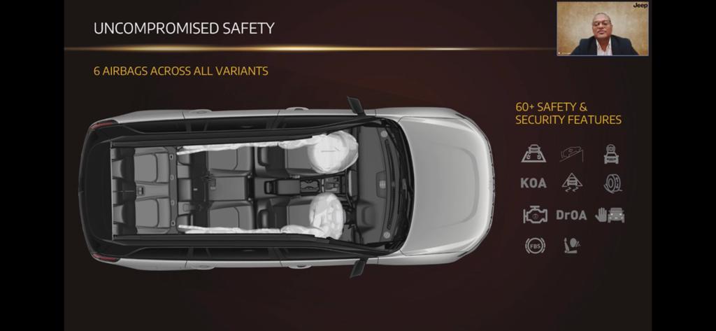 <p>The Jeep Meridian will come with 60+ safety features&nbsp;</p>