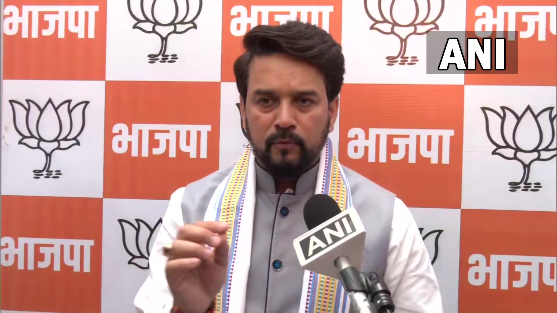   
Union minister Anurag Thakur credited BJP's victory in today's poll-bound states to the efforts of party workers. ''This wouldn't have been possible without the hardwork of our party workers. Bulldozer has become a symbol of uprooting mafias and criminals. We'll further implement PM Modi's welfare policies in UP,'' said Anurag Thakur. 