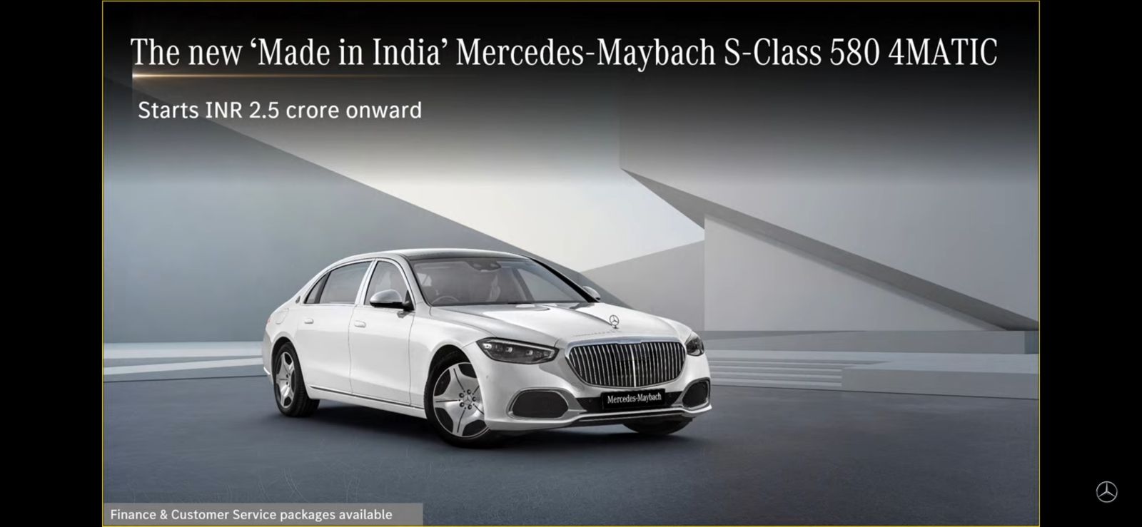<p>The Mercedes Maybach S580 is priced at Rs 2.5 crore</p>