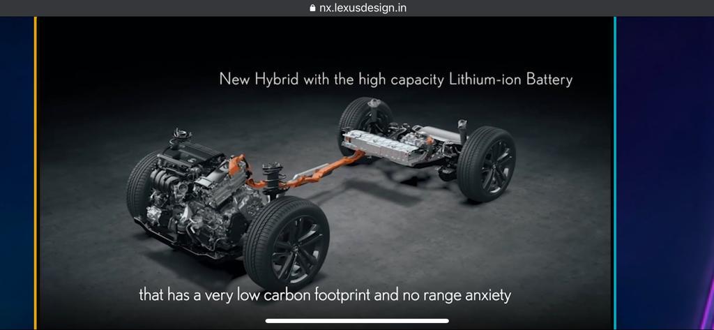 <p>The new Lexus comes with a hybrid system that features a Lithium-ion battery</p>