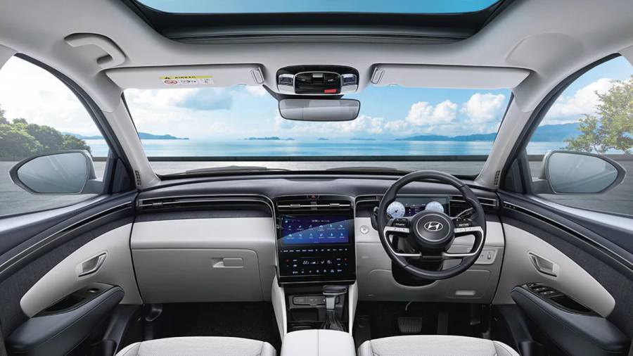<p>The interior of the Hyundai Tucson receives updates as well, including a 10.25-inch touchscreen infotainment system with smartphone connectivity and Hyundai&#39;s BlueLink connected technology, touch-operated climate control systems, ambient lighting, an electronic parking brake, a premium 8-speaker Bose audio system, voice command capabilities, wireless charging, reclining second-row seats, rain-sensing wipers, and much more.</p>