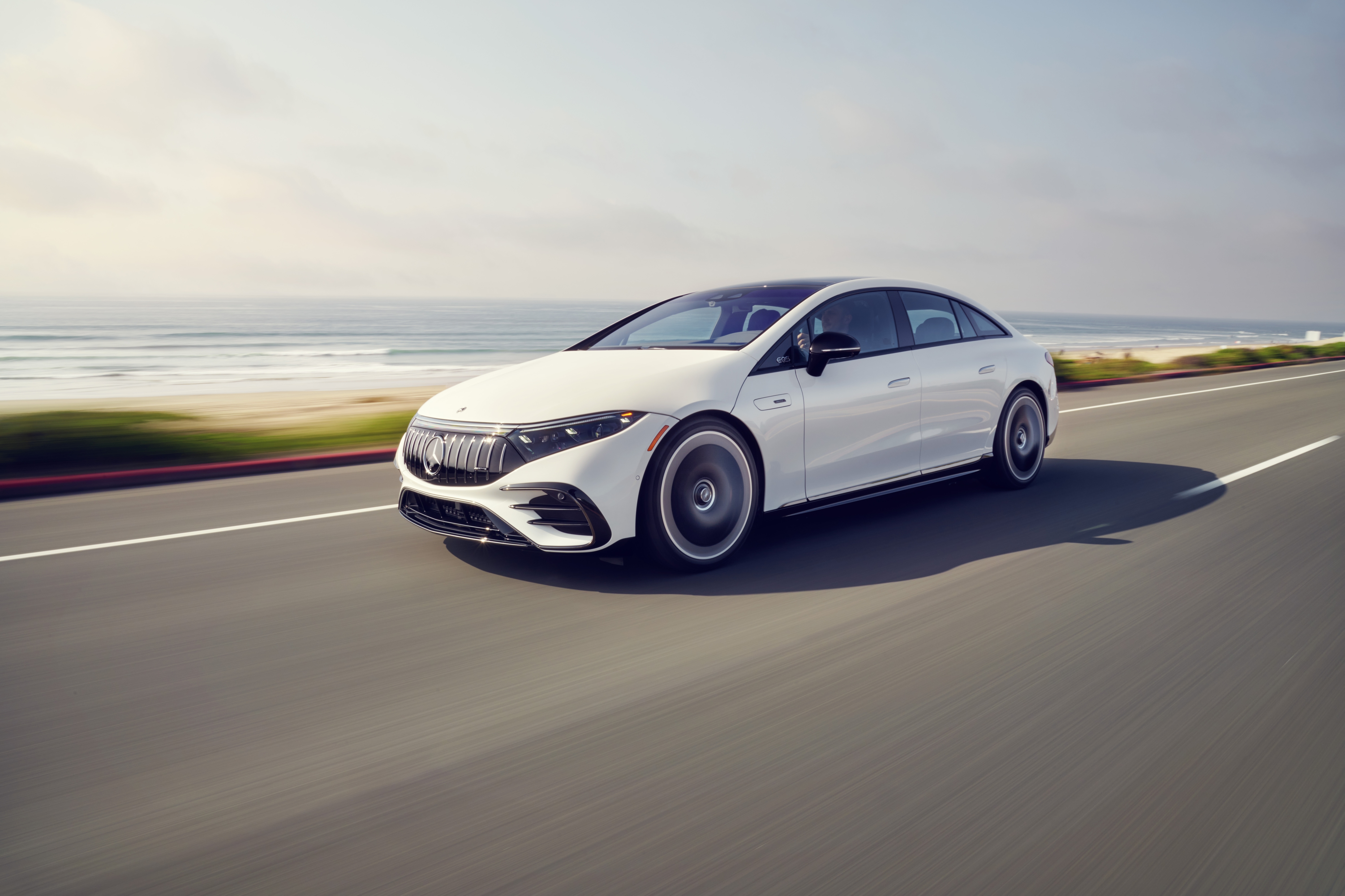 <p>The Mercedes-AMG EQS 53 performance&nbsp;electric sedan, is built on the AMG.EA platform is powered by two electric motors, one at each of the front and back axles and connected to a completely variable AMG Performance 4MATIC+ all-wheel drive.</p>