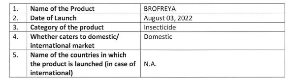PI Industries launches a new product BROFREY in insecticides category     PI Industries was quoting at Rs 3,038.30, down Rs 7.00, or 0.23 percent.