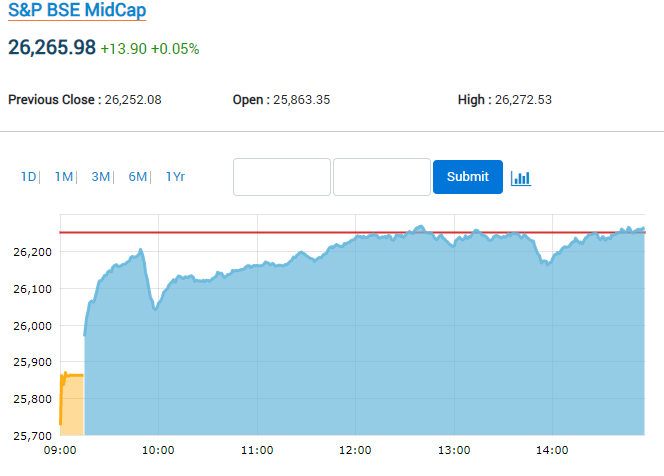 BSE midcap up for 8th straight session while smallcap rose for 11th consecutive session